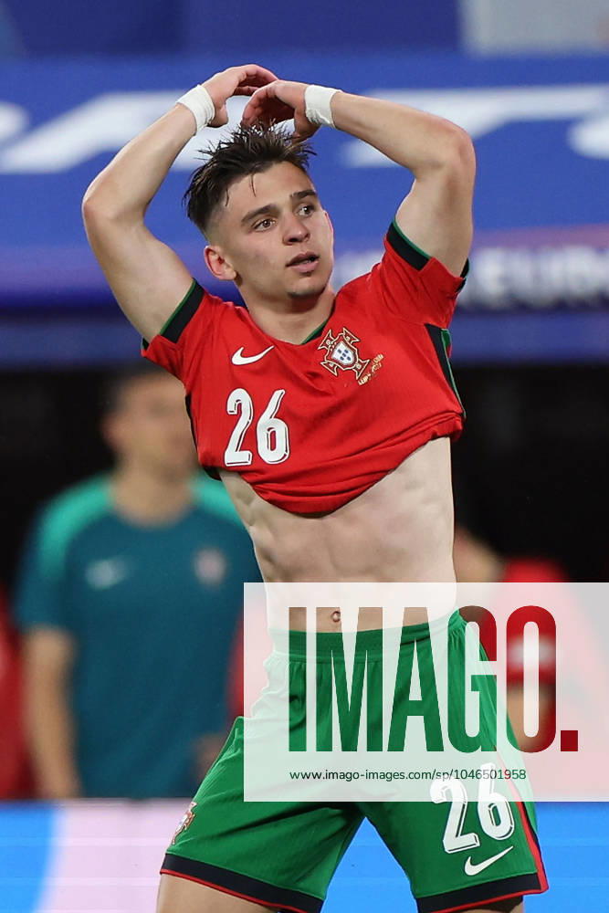 Leipzig Stadium Leipzig, Tuesday, June 18, 2024 UEFA EURO, EM, Europameisterschaft,Fussball 2024 Germany, Group F stage Matchday 1 Group F Portugal - Czechia, Francisco Conceicao (Portugal) Torjubel, Goal celebration, celebrate the goal