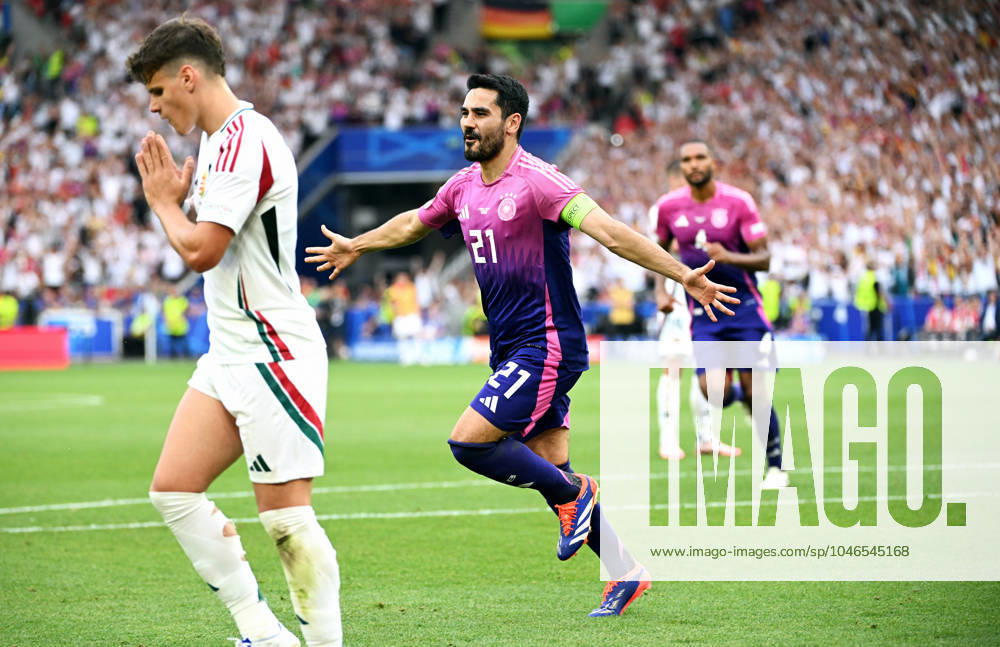 Fussball, Europameisterschaft, EURO 2024, Gruppe A, MHP-Arena Stuttgart: Deutschland - Ungarn 2:0; Jubel Ilkay Gündogan (GER) nach seinem Tor zum 2:0. Jubel, Freude, Aktion.