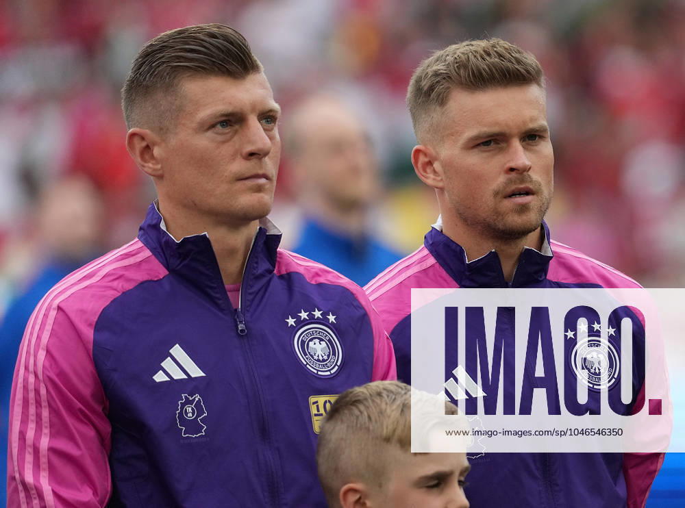 GER, EM UEFA 2024, Group A, Germany vs Hungary 19.06.2024, Stuttgart Arena, Stuttgart, GER, EM UEFA 2024, Group A, Germany vs Hungary, im Bild Toni Kroos (Germany), Maximilian Mittelstädt (Germany)
