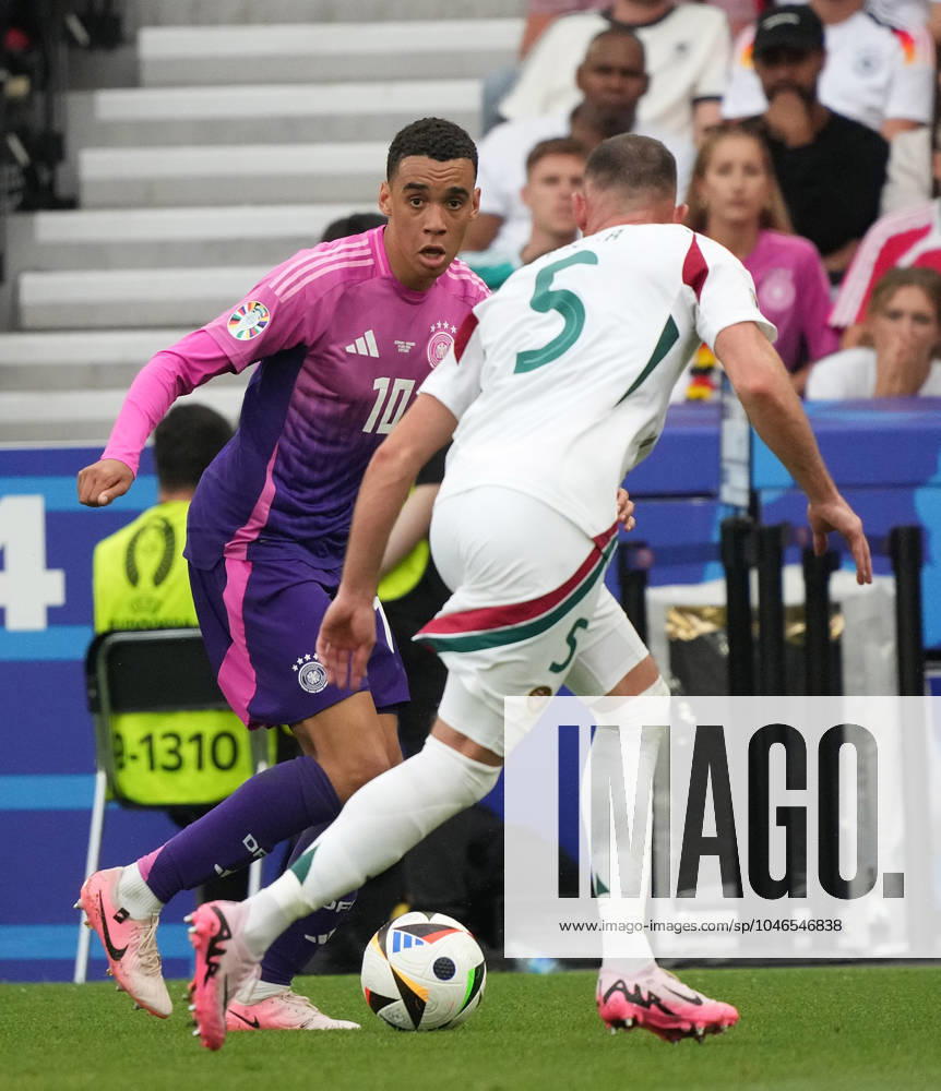 GER, EM UEFA 2024, Group A, Germany vs Hungary 19.06.2024, Stuttgart Arena, Stuttgart, GER, EM UEFA 2024, Group A, Germany vs Hungary, im Bild Jamal Musiala (Germany), Attila Fiola (Hungary)