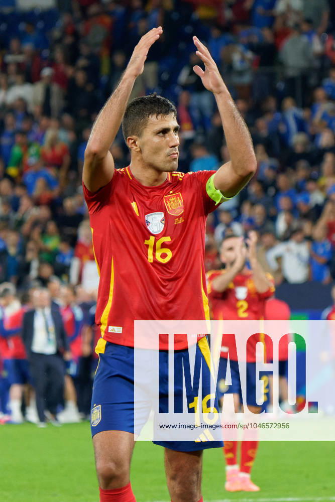 UEFA European Football Championship - UEFA EURO, EM, Europameisterschaft,Fussball 2024 - Spain vs Italy Rodri of Spain celebrates the victory during UEFA Euro 2024 - Spain vs Italy, UEFA European Football Championship in Gelsenkirchen, Germany, June 20 2024 Gelsenkirchen Germany