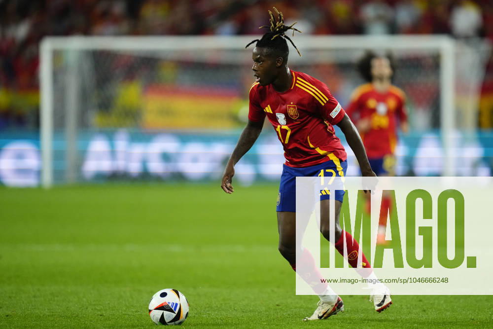 Spain v Italy: Group B - UEFA EURO, EM, Europameisterschaft,Fussball 2024 Nico Williams left winger of Spain and Athletic Club Bilbao during the UEFA EURO 2024 group stage match between Spain and Italy at Arena AufSchalke on June 20, 2024 in Gelsenkirchen, Germany. Gelsenkirchen Germany