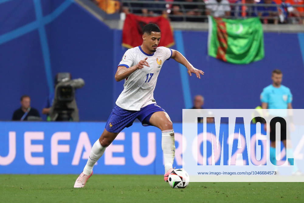Germany - UEFA EURO, EM, Europameisterschaft,Fussball 2024 - Netherlands vs France - 21 06 2024 GERMANY, LEIPZIG, JUNE 21. William Saliba of France during the UEFA EURO 2024 group D stage match between Netherlands and France. On June 21, 2024 at Leipzig Stadium in Leipzig, Germany. Photo by Manuel Blondeau AOP.Press Leipzig Leipzig Stadium Germany