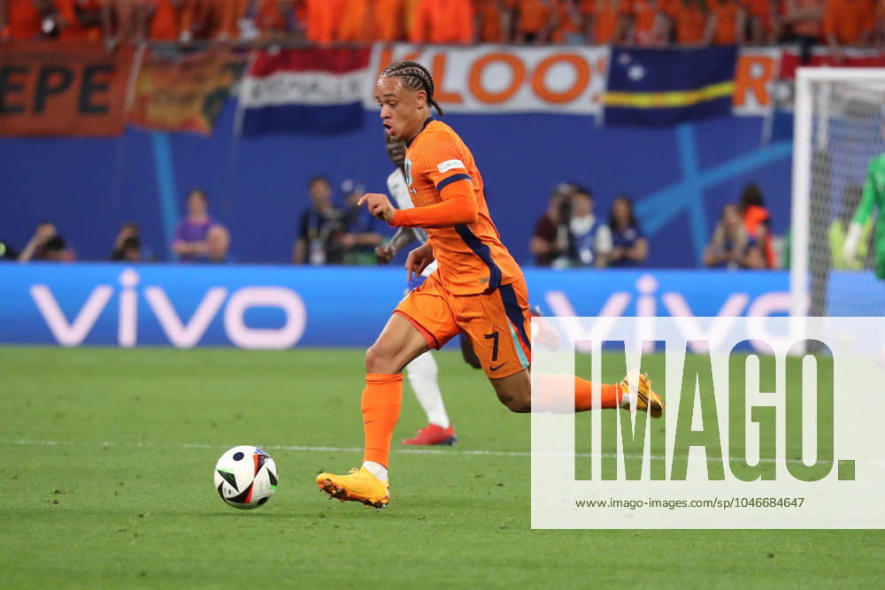 Germany - UEFA EURO, EM, Europameisterschaft,Fussball 2024 - Netherlands vs France - 21 06 2024 GERMANY, LEIPZIG, JUNE 21. Xavi Simons of Netherlands during the UEFA EURO 2024 group D stage match between Netherlands and France. On June 21, 2024 at Leipzig Stadium in Leipzig, Germany. Photo by Manuel Blondeau AOP.Press Leipzig Leipzig Stadium Germany
