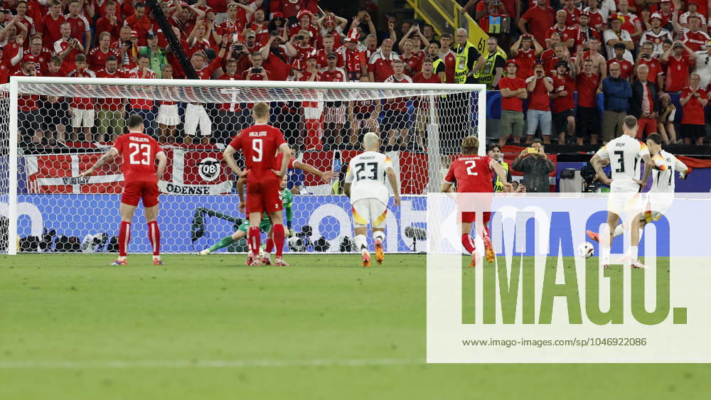 Fussball, Euro 2024, Achtelfinale, Deutschland – Daenemark, GER, Dortmund, BVB Stadion Bild: Kai Havertz (Germany, 7) (r) Goal scored, erziehlt das Tor zum 1:0 celebrate the goal per Strafstoß, Strafstoss, Elfer, Elfmeter, Penalty kick, penalty kick, penalty, penalty kick fue Deutschland