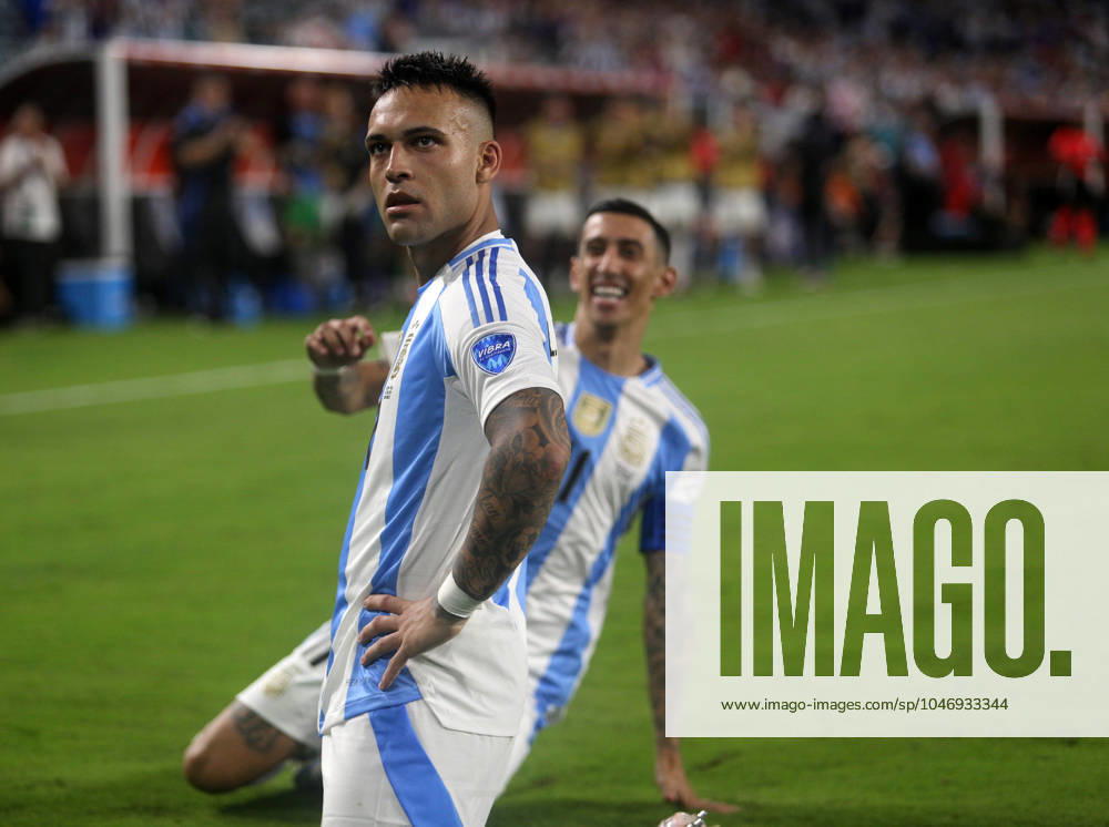 Alejandro Garnacho Lautaro Martinez y AngelDi Maria ARGENTINA VS PERU Fecha: 29 06 2024 COPA AMERICA ESTADOS UNIDOS