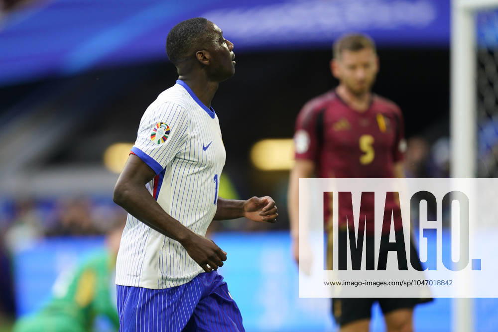 GER: France v Belgium. UEFA EURO, EM, Europameisterschaft,Fussball 2024 Randal Kolo Muani of France celebrates after scoring the 1-0 during the UEFA Euro 2024 match between France and Belgium, Round of 16, played at Dusseldorf Arena on July 1, 2024 in Düsseldorf, Germany. kpng