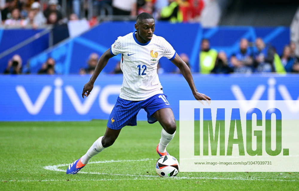 Fussball, Europameisterschaft, EURO 2024, Achtelfinale, Merkur Spiel-Arena Düsseldorf: Frankreich Belgien 1:0; Randal Kolo Muani (FRA). Aktion, Einzelbild.