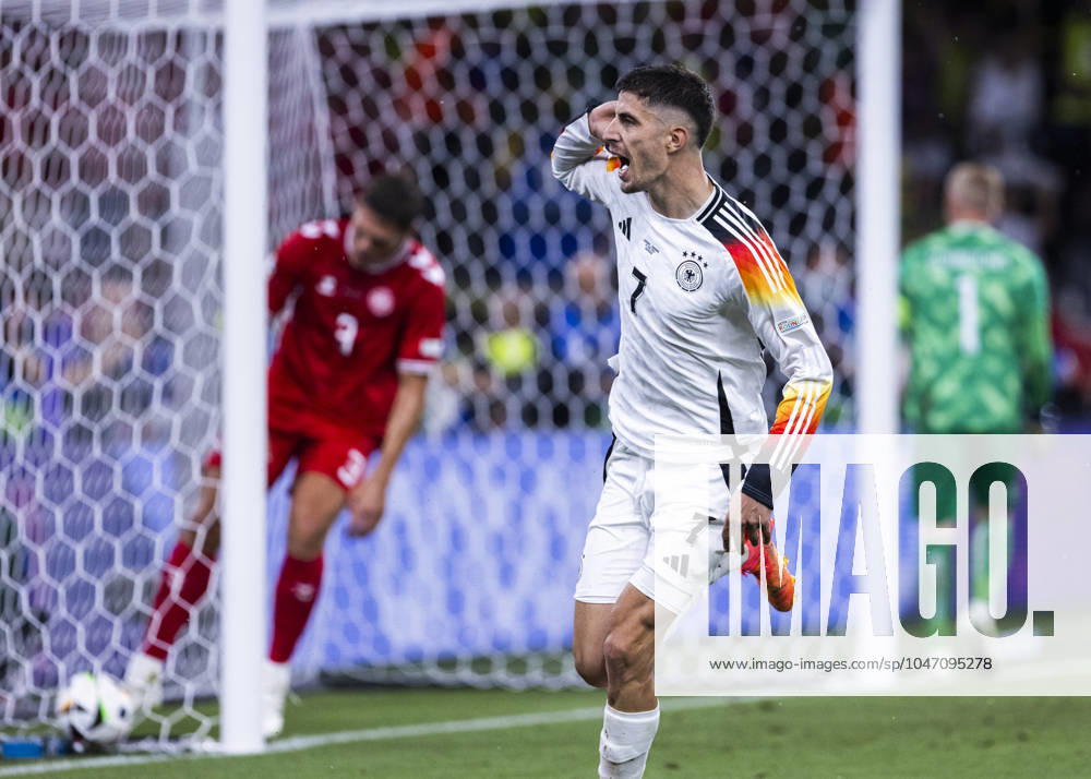 Dortmund, Signal Iduna Park, 29.06.2024: Kai Havertz of germany celebrates scoring the 1:0 goal during the match UEFA European Championship, EM, Europameisterschaft 2024 Germany v. Denmark.