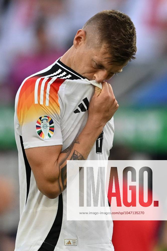 EURO2024 SPAIN VS GERMANY Toni Kroos (8) of Germany looking dejected and disappointed after losing a soccer game between the national teams of Spain and Germany in the Quarter Final stage of the UEFA EURO, EM, Europameisterschaft,Fussball 2024 tournament , on Friday 5 July 2024 in Stuttgart , Germany . PHOTO SPORTPIX David Catry STUTTGART GERMANY