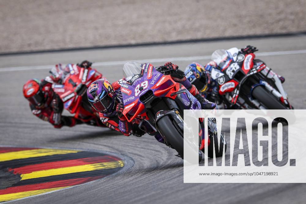 Sprint race of MotoGP Liqui Moly Motorrad Grand Prix Deutschland at Sachsenring Circuit. July 06 2024 In picture: Jorge Martin , Miguel Oliveira and Francesco Bagnaia Carrera al Sprint del Gran Premio Liqui Moly Motorrad de MotoGP de Alemania en el Circuito de Sachsenring, 06 de Julio de 2024 POOL MotoGP.com Cordon Press Images will be for editorial use only. Mandatory credit: MotoGP.com Cordon Press Cordon Press Cordon Press