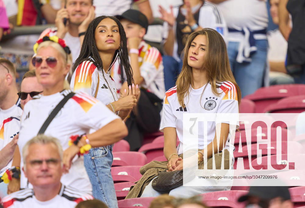 Sophia Weber, girlfriend of Kai Havertz, Aaliyah Mohamed, girlfriend of Florian Wirtz, Nr. 17 DFB in the quarter final match GERMANY - SPAIN 1-2 n.V. of the UEFA European Championships 2024 on Jul 5, 2024 in Stuttgart, Germany.