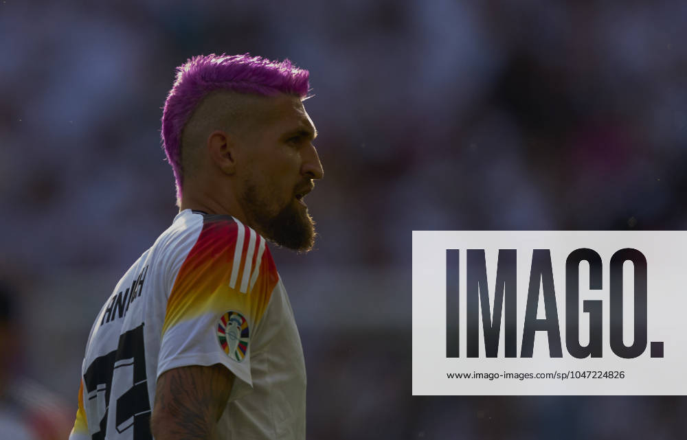 Robert Andrich, DFB 23 with pink hair in the quarter final match GERMANY - SPAIN 1-2 n.V. of the UEFA European Championships 2024 on Jul 5, 2024 in Stuttgart, Germany.