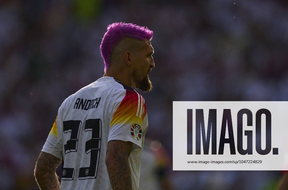 Robert Andrich, DFB 23 with pink hair in the quarter final match GERMANY - SPAIN 1-2 n.V. of the UEFA European Championships 2024 on Jul 5, 2024 in Stuttgart, Germany.