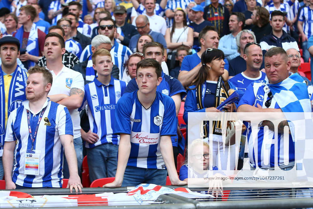 Soccer 2016: European Soccer May 28, 2016 - London, United Kingdom - Dejected Wednesday fans during the Skybet Championship Play Off Final match at Wembley Stadium. Photo credit should read: Philip Oldham Sportimage. London United Kingdom