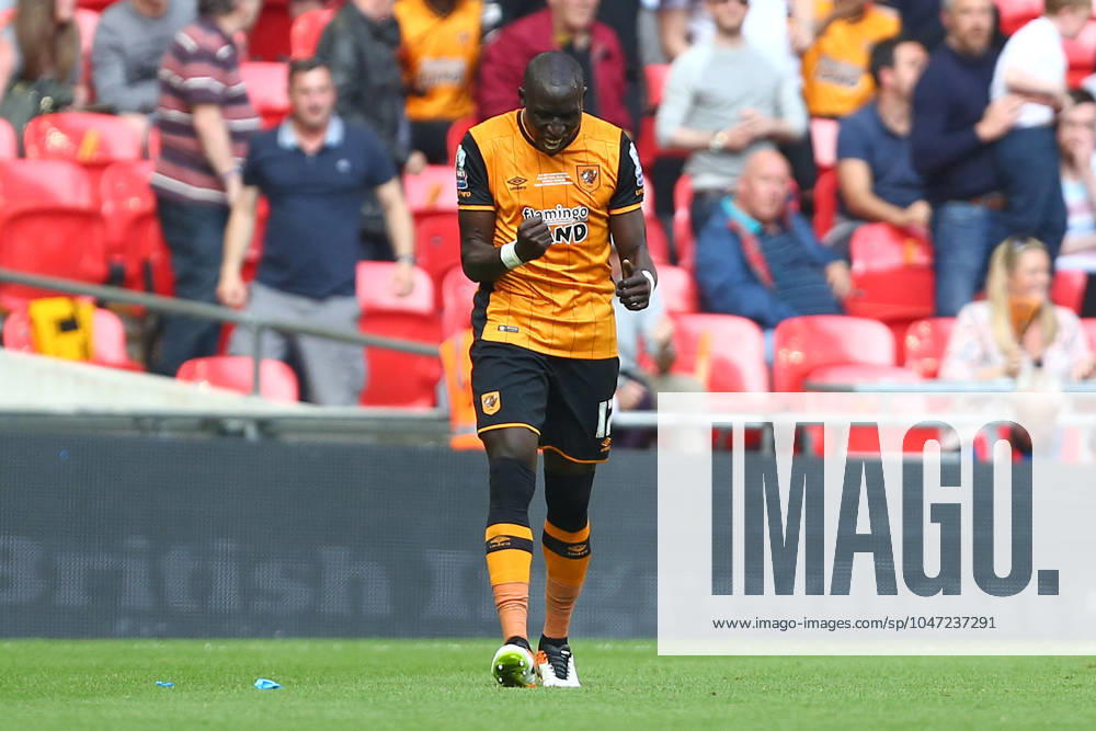 Soccer 2016: European Soccer May 28, 2016 - London, United Kingdom - Hull?s Mohamed Diame celebrates his opening goal during the Skybet Championship Play Off Final match at Wembley Stadium. Photo credit should read: Philip Oldham Sportimage. London United Kingdom
