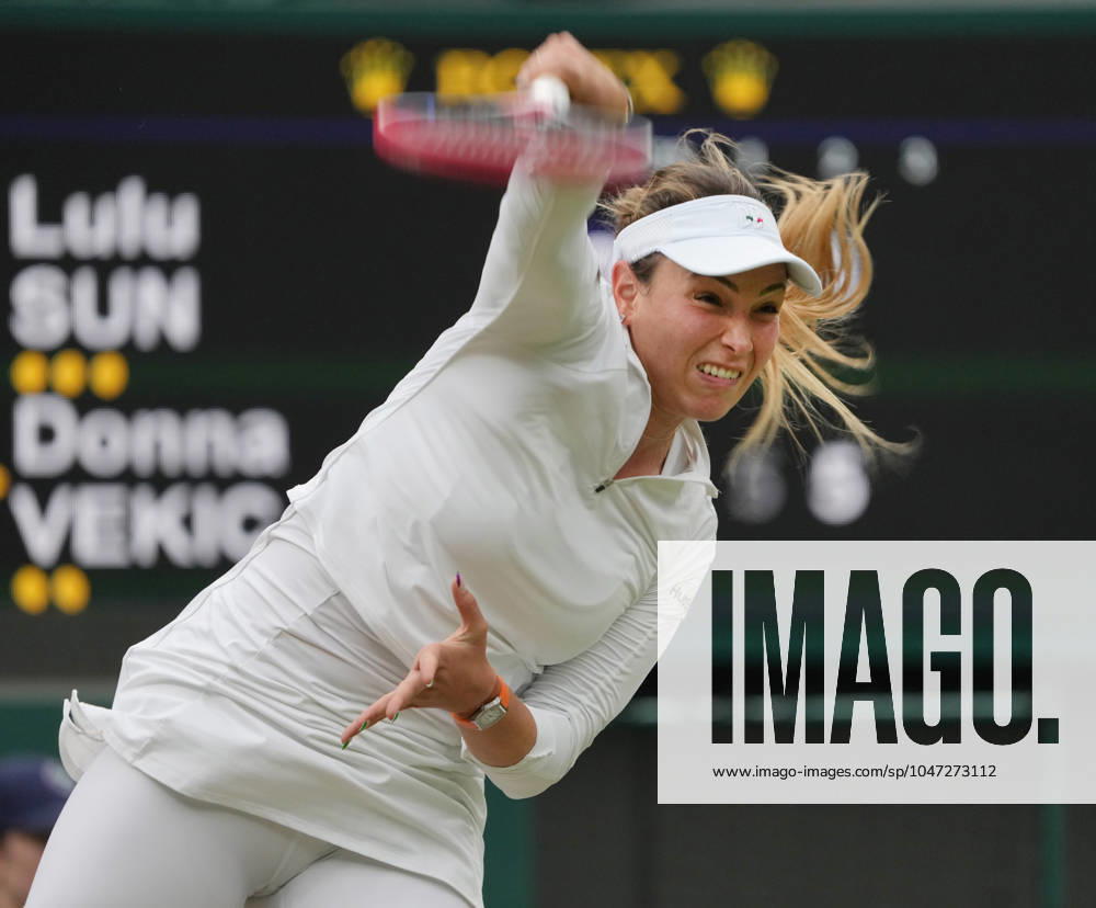 Lawn Tennis - 2024 Wimbledon Championship Lulu Sun (NZL) v Donna Vekic (CRO) All England Lawn Tennis & Croquet Club - Tuesday 9h July 2024 Donna Vekic (CRO)