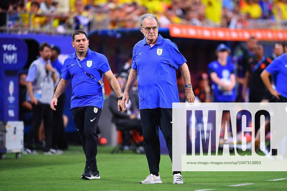 Copa America USA 2024 Uruguay vs Colombia - Semifinal Marcelo Bielsa head coach of Uruguay during the CONMEBOL Copa America 2024 Semi-final match between Uruguay and Colombia, at Bank of America Stadium, on July 10, 2024 in Charlotte, North Carolina, United States. CHARLOTTE NORTH CAROLINA UNITED STATES