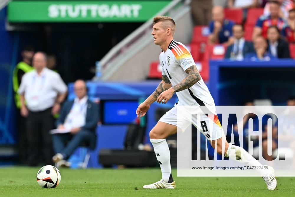 EURO2024 SPAIN VS GERMANY Toni Kroos (8) of Germany pictured during a soccer game between the national teams of Spain and Germany in the Quarter Final stage of the UEFA EURO, EM, Europameisterschaft,Fussball 2024 tournament , on Thursday 5 July 2024 in Stuttgart , Germany . PHOTO SPORTPIX David Catry STUTTGART GERMANY