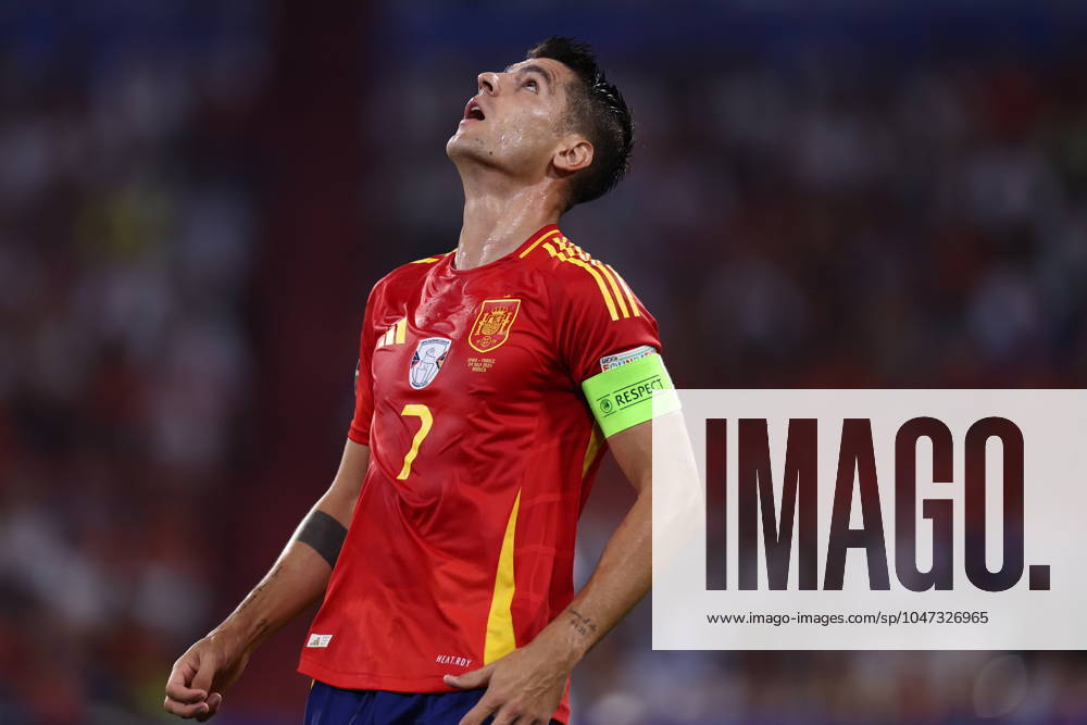 Spain - France Alvaro Morata of Spain looks on during the UEFA EURO, EM, Europameisterschaft,Fussball 2024 semi-final match between Spain and France at Munich Football Arena on July 9, 2024 in Munich, Germany . Munich Munich Football Arena Germany