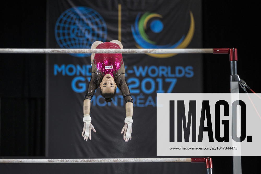 Artistic Gymnastics World Championships OCT 1 October 1, 2017: Gymnast Larisa Iordache (ROU) at podium training, during the 47th FIG Artistic Gymnastics World Championships in Montreal, Canada. Iordache suffered an achilles tear just before the start of competition and had to withdraw. Melissa J. Perenson CSM Montreal California Canada