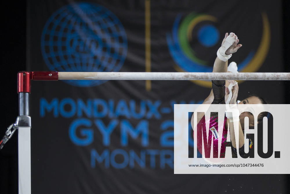 Artistic Gymnastics World Championships OCT 1 October 1, 2017: Gymnast Larisa Iordache (ROU) at podium training, during the 47th FIG Artistic Gymnastics World Championships in Montreal, Canada. Iordache suffered an achilles tear just before the start of competition and had to withdraw. Melissa J. Perenson CSM Montreal California Canada