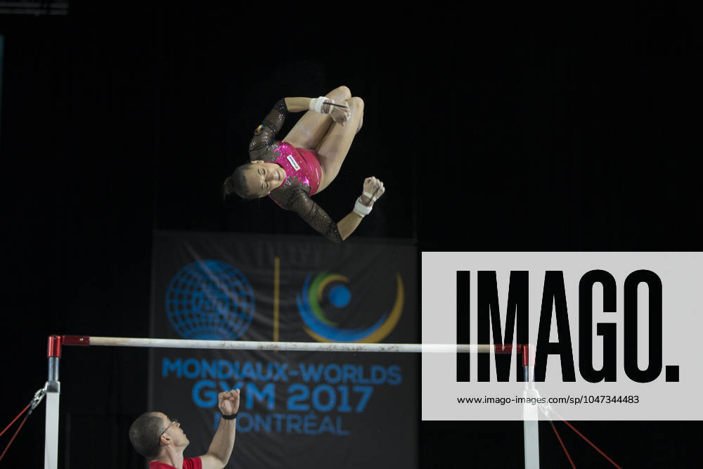 Artistic Gymnastics World Championships OCT 1 October 1, 2017: Gymnast Larisa Iordache (ROU) at podium training, during the 47th FIG Artistic Gymnastics World Championships in Montreal, Canada. Iordache suffered an achilles tear just before the start of competition and had to withdraw. Melissa J. Perenson CSM Montreal California Canada