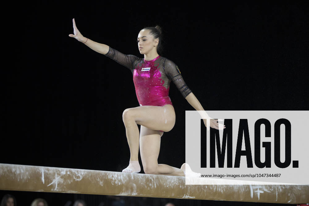 Artistic Gymnastics World Championships OCT 1 October 1, 2017: Gymnast Larisa Iordache (ROU) at podium training, during the 47th FIG Artistic Gymnastics World Championships in Montreal, Canada. Iordache suffered an achilles tear just before the start of competition and had to withdraw. Melissa J. Perenson CSM Montreal California Canada