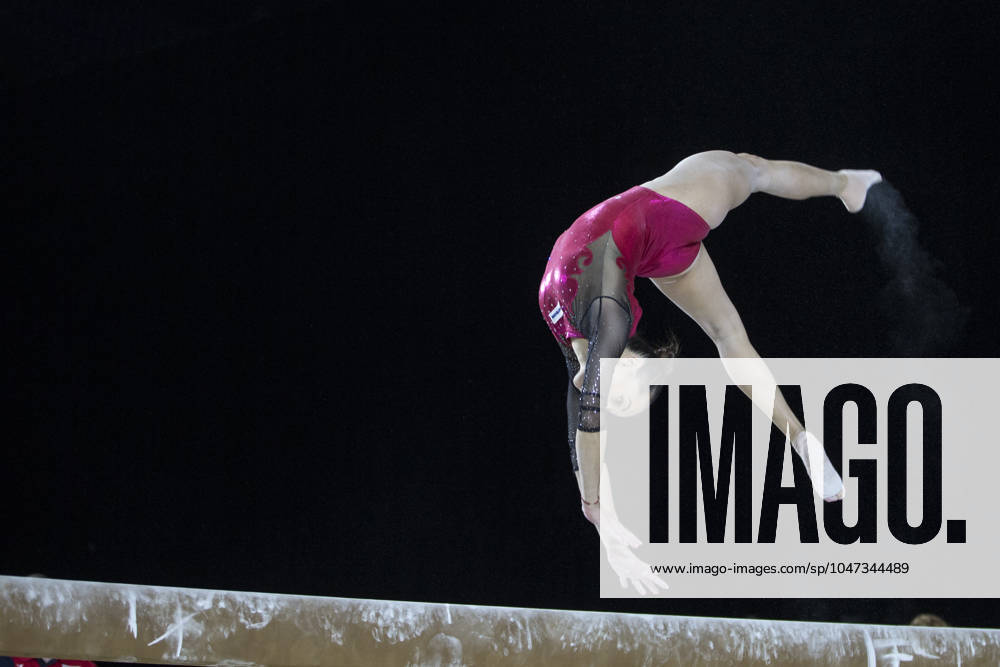 Artistic Gymnastics World Championships OCT 1 October 1, 2017: Gymnast Larisa Iordache (ROU) at podium training, during the 47th FIG Artistic Gymnastics World Championships in Montreal, Canada. Iordache suffered an achilles tear just before the start of competition and had to withdraw. Melissa J. Perenson CSM Montreal California Canada