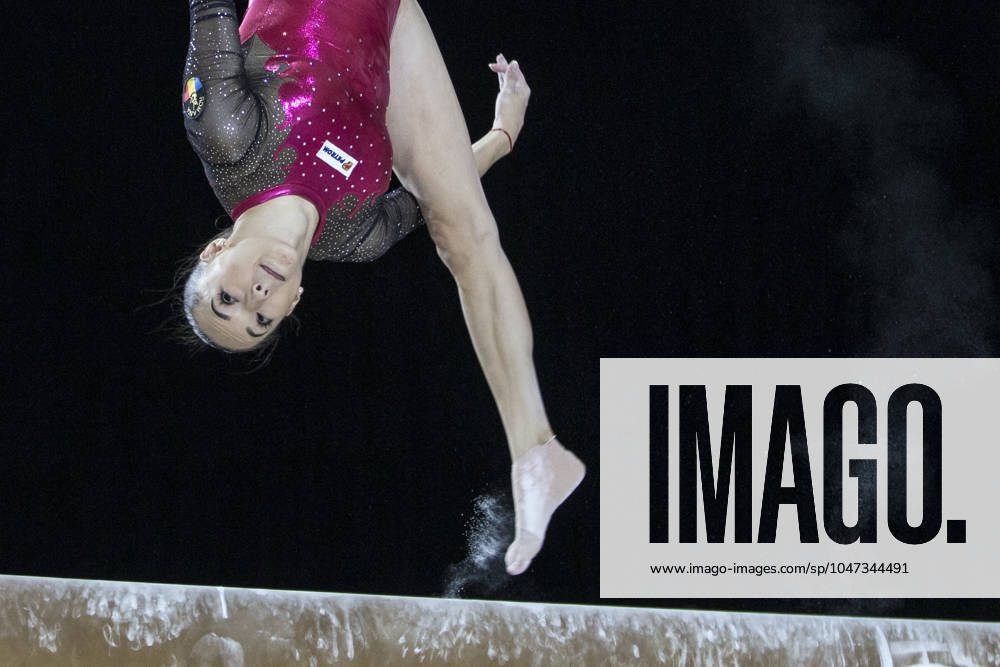 Artistic Gymnastics World Championships OCT 1 October 1, 2017: Gymnast Larisa Iordache (ROU) at podium training, during the 47th FIG Artistic Gymnastics World Championships in Montreal, Canada. Iordache suffered an achilles tear just before the start of competition and had to withdraw. Melissa J. Perenson CSM Montreal California Canada