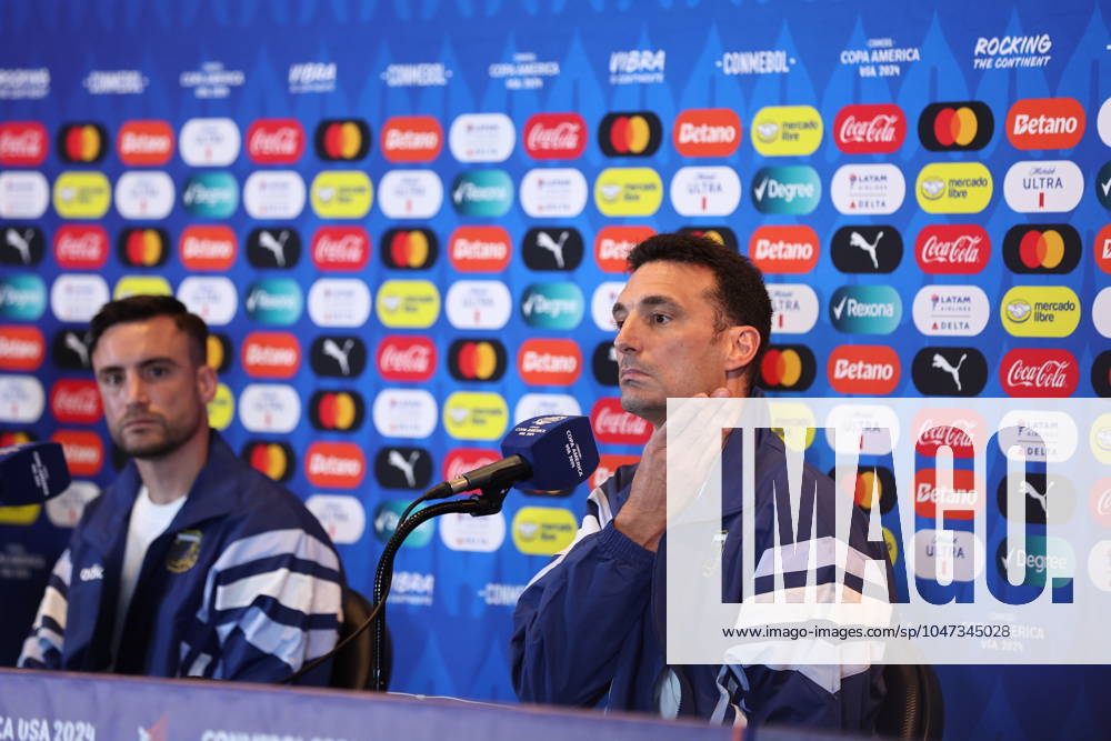 Argentina s coach, Lionel Scaloni, during a press conference, PK, Pressekonferenz prior to the match against Canada for semifinal of the Copa Amà rica USA 2024, at MetLife Stadium in New Jersey, on July 8, 2024. NEW JERSEY UNITED STATES