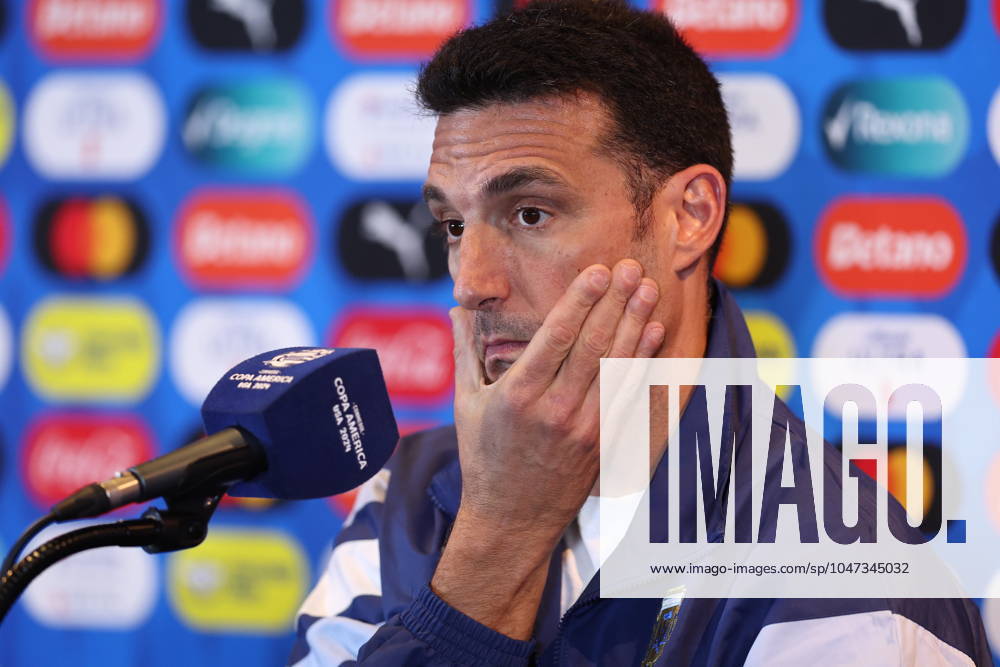 Argentina s coach, Lionel Scaloni, during a press conference, PK, Pressekonferenz prior to the match against Canada for semifinal of the Copa Amà rica USA 2024, at MetLife Stadium in New Jersey, on July 8, 2024. NEW JERSEY UNITED STATES