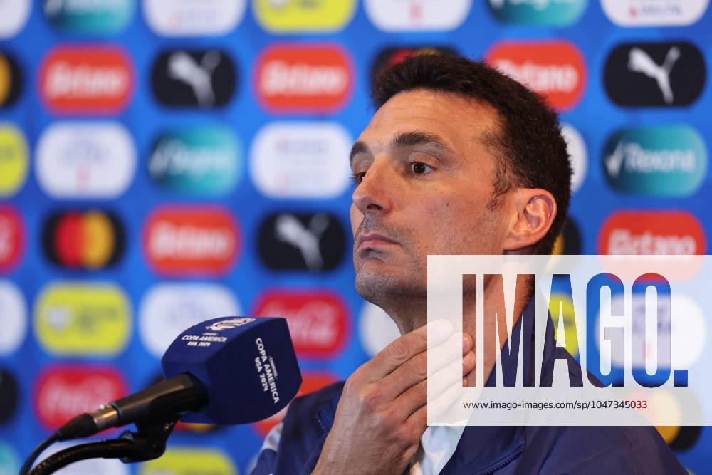 Argentina s coach, Lionel Scaloni, during a press conference, PK, Pressekonferenz prior to the match against Canada for semifinal of the Copa Amà rica USA 2024, at MetLife Stadium in New Jersey, on July 8, 2024. NEW JERSEY UNITED STATES