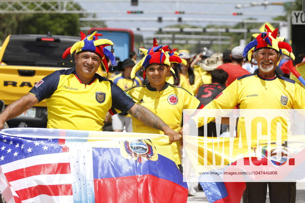 Argentina v Colombia - CONMEBOL Copa America USA 2024: Fina A general view of the outskirts of the Hard Rock Stadium in Miami, Florida, on July 14, 2024. Hundreds of fans are on the street before the final match between Argentina and Colombia. Argentina and Colombia are playing the CONMEBOL Copa America 2024(TM) Final. The two best teams in the tournament are facing each other this Sunday, July 14, for the title in a historic match at Miami Gardens Hard Rock Stadium. Teams are taking to the field in the Grand Final of the 48th edition starting at 8 pm (local time). MIAMI United States