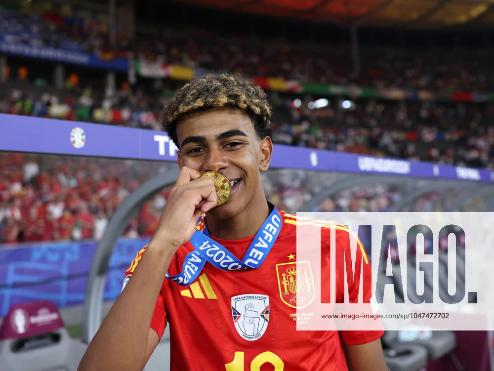 Berlin, Germany, 14th July 2024. Lamine Yamal of Spain during the UEFA European Championships final match at Olympiastadion, Berlin. Picture credit should read: David Klein Sportimage . SPI-3228-0234