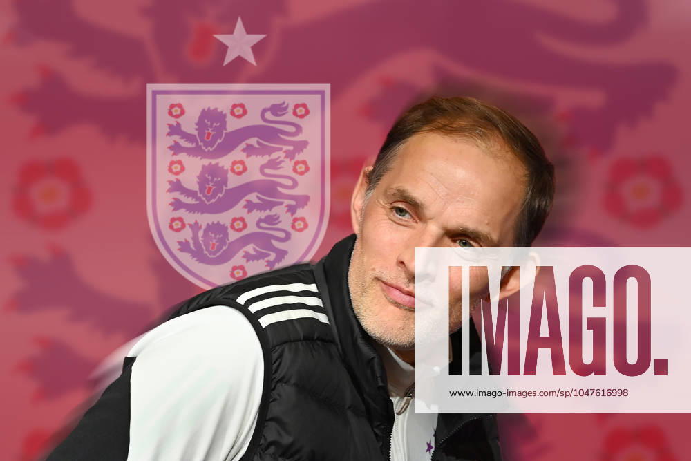 FOTOMONTAGE: Hammer Geruecht um Thomas TUCHEL-wird er Trainer der englischen Nationalmannschaft? ARCHIVFOTO; Abgang Trainer Thomas TUCHEL (Bayern Muenchen), Einzelbild,angeschnittenes Einzelmotiv,Halbfigur,halbe Figur, Pressekonferenz. Fussball 1. Bundesliga Saison 2023 2024, 25.Spieltag, Spieltag25, FC Bayern Muenchen -1.FSV Mainz 05 8-1, am 09.03.2024 , A L L I A N Z A R E N A