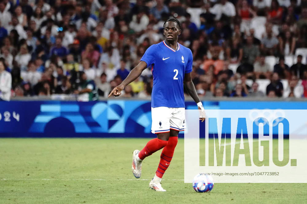 Castello Lukeba (France), Football , France vs USA during the Olympic Games, Olympische Spiele, Olympia, OS Paris 2024 JO 2024 : FOOTBALL - France vs Etats Unis - Jeux Olympiques 2024 - Paris2024 - Marseille - 24 07 2024 DPPI Panoramic