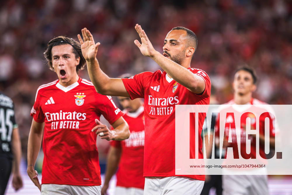 SL Benefica Vs Feyenoord in Lisbon, Portugal - 28 Jul 2024 Arthur Cabral of SL Benfica celebrates a goal during the Pre-Season Friendly match between SL Benfica and Feyenoord at Estadio da Luz. Lisbon Portugal