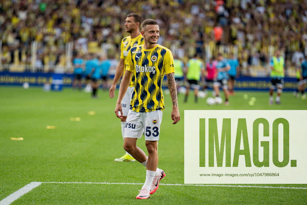 Fenerbahce v Lugano UEFA Champions League Second Qualifying Round Sebastian Szymanski of Fenerbahce during the warmup before the match. Fenerbahce and Lugano faced each other in the UEFA Champions League second qualifying round second leg, the match took place at Sukru Saracoglu Stadium on July 30, 2024 Istanbul Istanbul Turkey