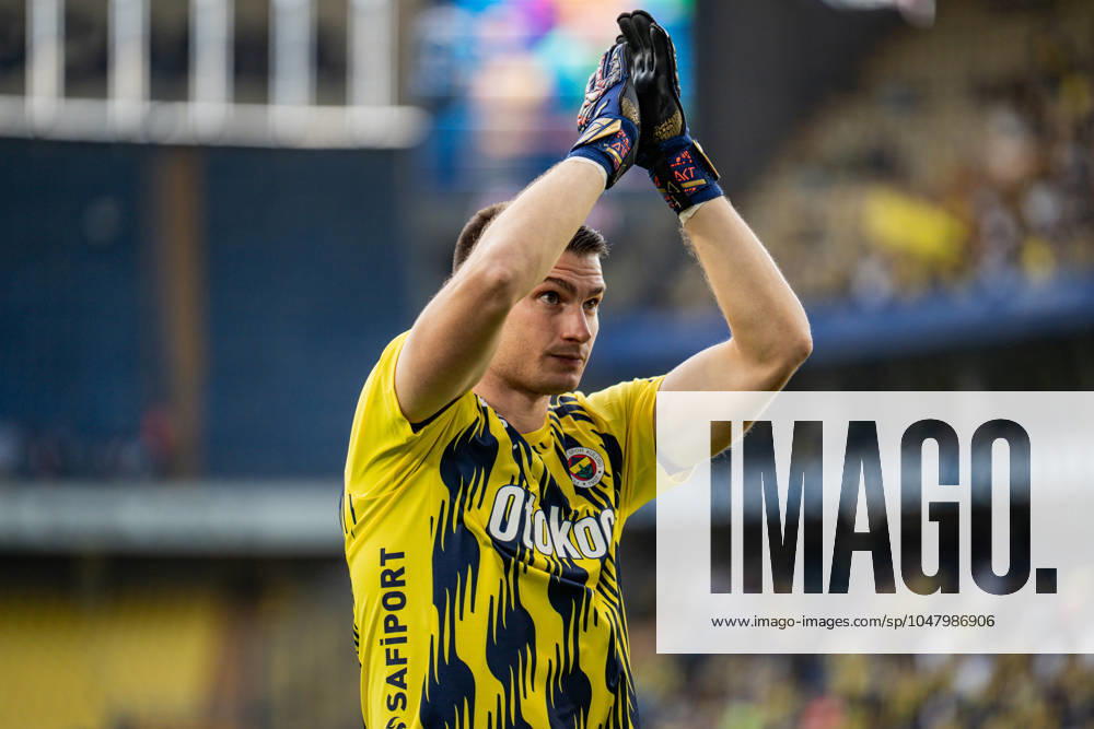 Fenerbahce v Lugano UEFA Champions League Second Qualifying Round Dominik Livakovic of Fenerbahce during the warmup before the match. Fenerbahce and Lugano faced each other in the UEFA Champions League second qualifying round second leg, the match took place at Sukru Saracoglu Stadium on July 30, 2024 Istanbul Istanbul Turkey