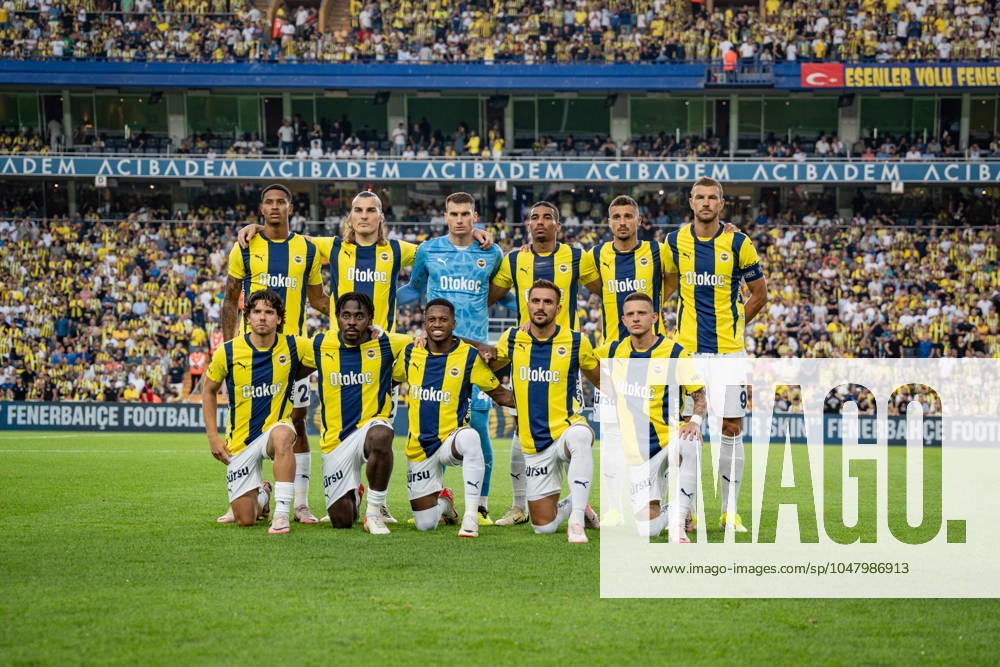 Fenerbahce v Lugano UEFA Champions League Second Qualifying Round Team Fenerbahce during the ceremony before the match. Fenerbahce and Lugano faced each other in the UEFA Champions League second qualifying round second leg, the match took place at Sukru Saracoglu Stadium on July 30, 2024 Istanbul Istanbul Turkey