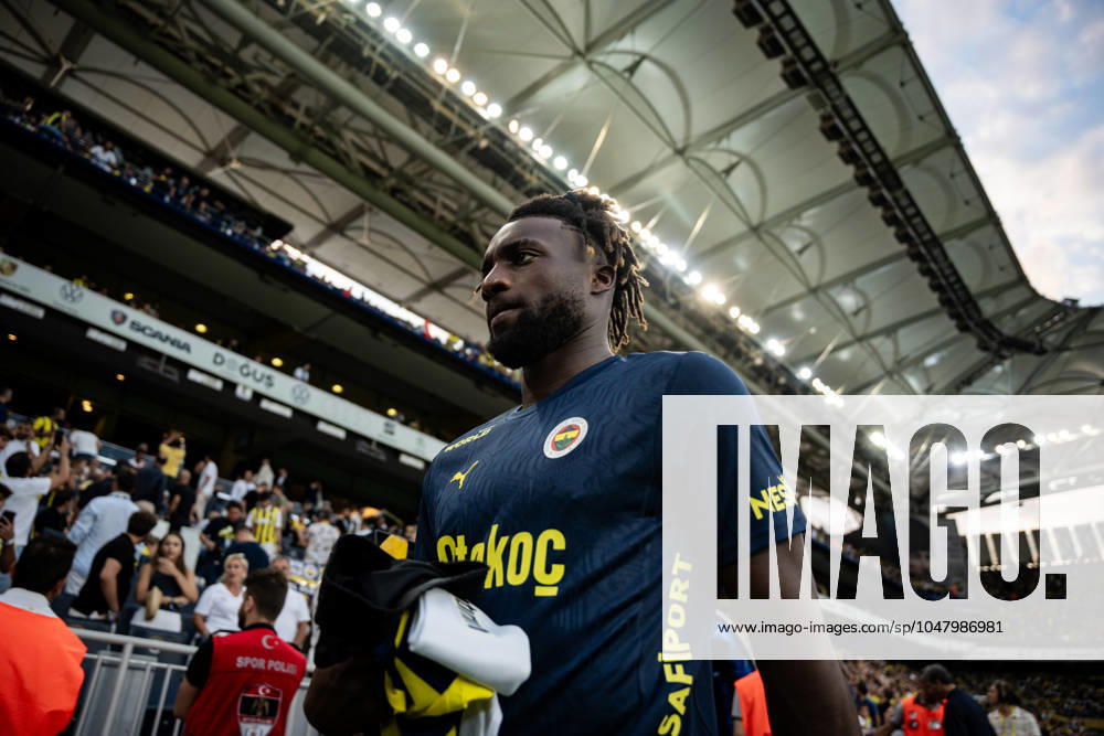 Fenerbahce v Lugano UEFA Champions League Second Qualifying Round Allan Saint Maximin of Fenerbahce during the warmup before the match. Fenerbahce and Lugano faced each other in the UEFA Champions League second qualifying round second leg, the match took place at Sukru Saracoglu Stadium on July 30, 2024 Istanbul Istanbul Turkey