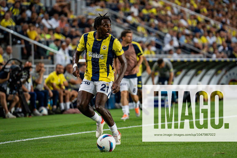 Fenerbahce v Lugano UEFA Champions League Second Qualifying Round Bright Osay,-Samuel of Fenerbahce in action during the match. Fenerbahce and Lugano faced each other in the UEFA Champions League second qualifying round second leg, the match took place at Sukru Saracoglu Stadium on July 30, 2024 Istanbul Istanbul Turkey