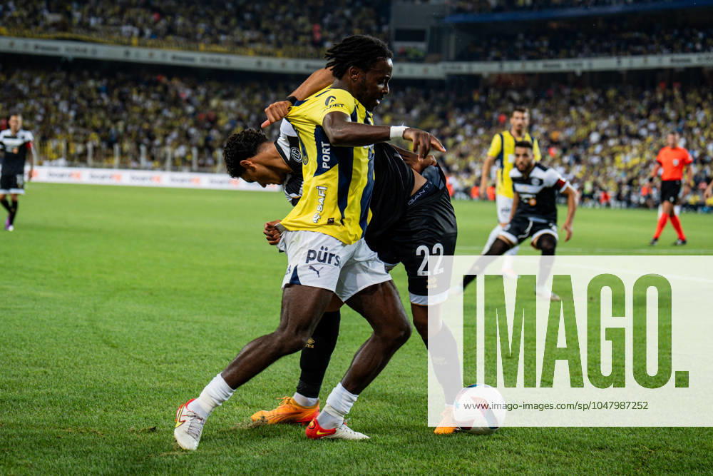 Fenerbahce v Lugano UEFA Champions League Second Qualifying Round Bright Osay,-Samuel of Fenerbahce in action during the match. Fenerbahce and Lugano faced each other in the UEFA Champions League second qualifying round second leg, the match took place at Sukru Saracoglu Stadium on July 30, 2024 Istanbul Istanbul Turkey