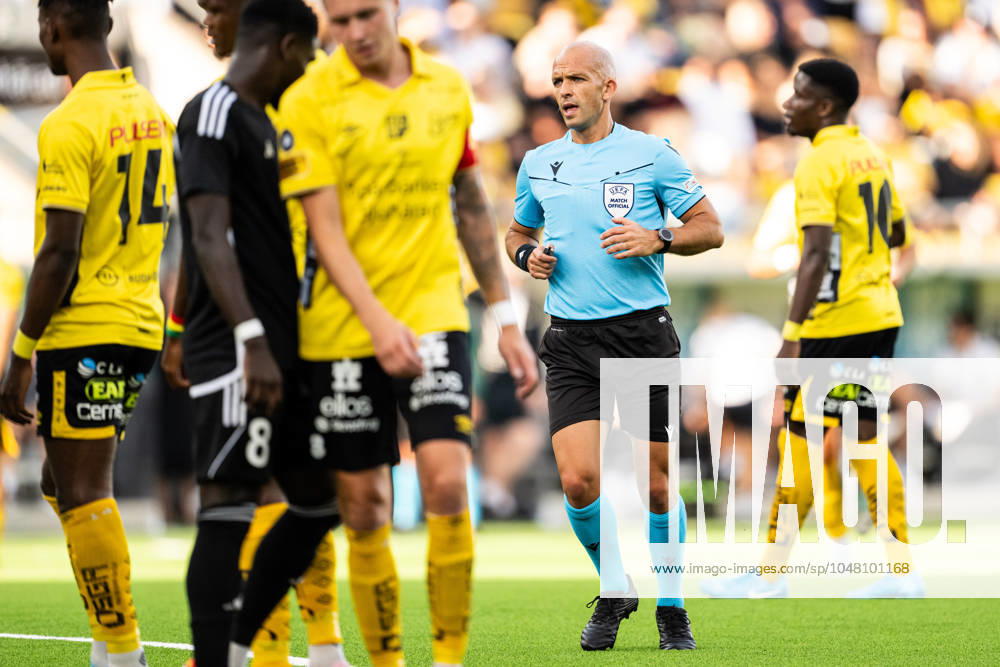 Referee Luis Godinho during the UEFA Europa League qualification match between Elfsborg and Sheriff Tiraspol on August 1, 2024 in Boras. Photo: Jörgen Jarnberger BILDBYRAN COP 112 JJ0383 fotboll football soccer fotball uefa europa league kval qualifying round qualification elfsborg sheriff tiraspol bbeng
