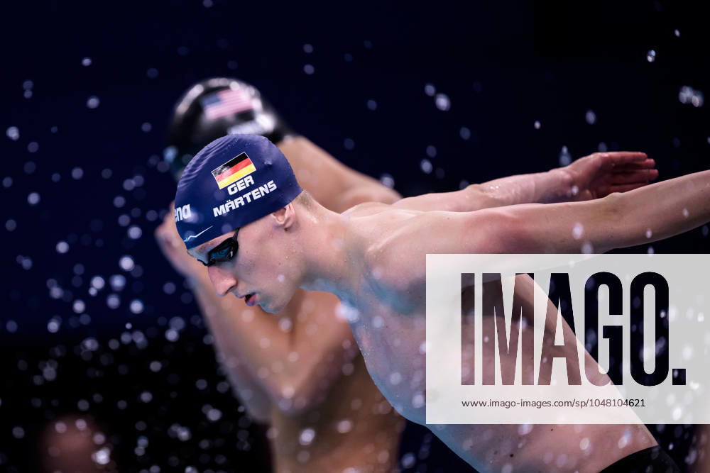 Lukas Martens of Germany ahead of the mens 200 meters backstroke swimming final during day 6 of the Paris 2024 Olympic Games, Olympische Spiele, Olympia, OS on August 1, 2024 in Paris. Photo: Maxim Thorà BILDBYRAN kod MT MT0634 simning swimming svomming olympic games olympics os ol olympiska spel olympiske leker paris 2024 paris-os paris-ol 6 bbeng