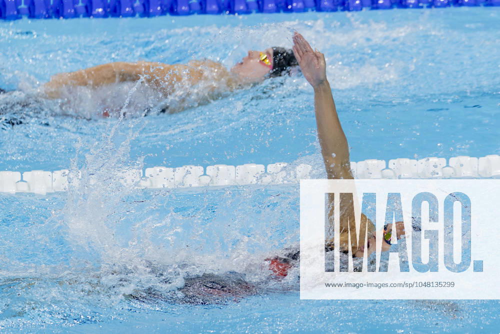 Paris, Frankreich 01.08.2024: Finals Tag 6 Schwimmen, Kylie Masse, CAN, Regan Smith, USA ( Paris, Frankreich 31.07.2024: Finals Schwimmen Paris