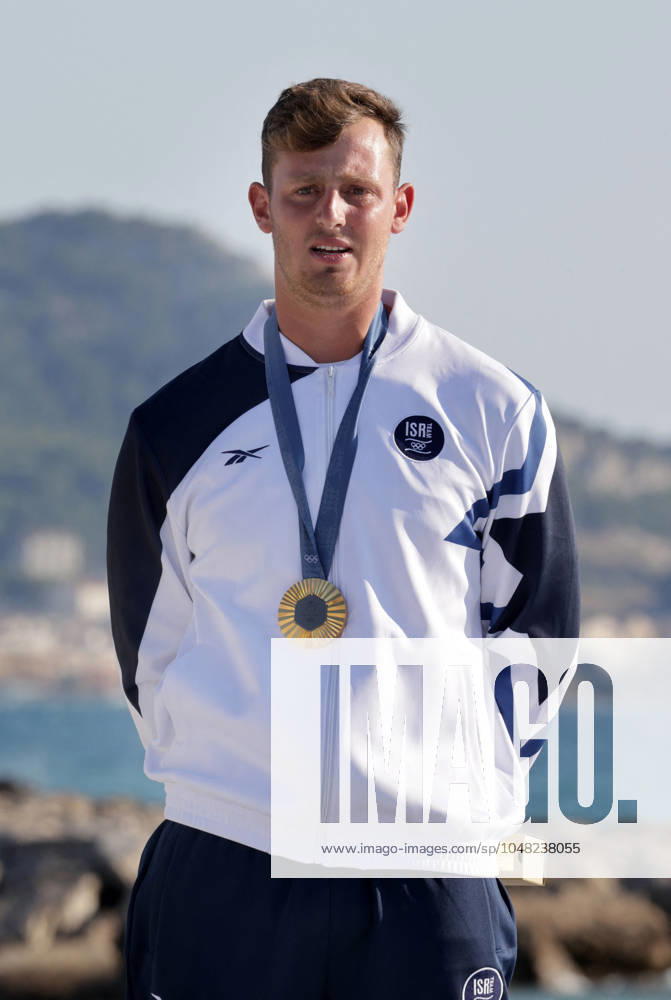 Paris 2024 - Windsurf - Tom Reuveny Wins Gold Tom Reuveny of Team Israel wins gold in Men s Windsurf iQFoil class final on day eight of the Paris 2024 Olympic Games, Olympische Spiele, Olympia, OS in Marseille, France on August 3, 2024. Photo by Patrick Aventurier ABACAPRESS.COM Marseille France