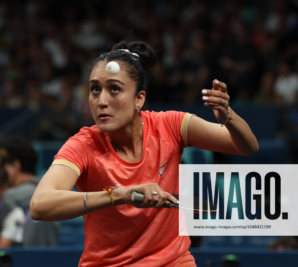 Sports News 2024 Paris Olympics 2024: Table tennis, Tischtennis Women Team Singles Qr Finals Germany won by 3-1 ndias Manika Batra facing KAUFMANN - GER Porte Maillot Main Media Centre France