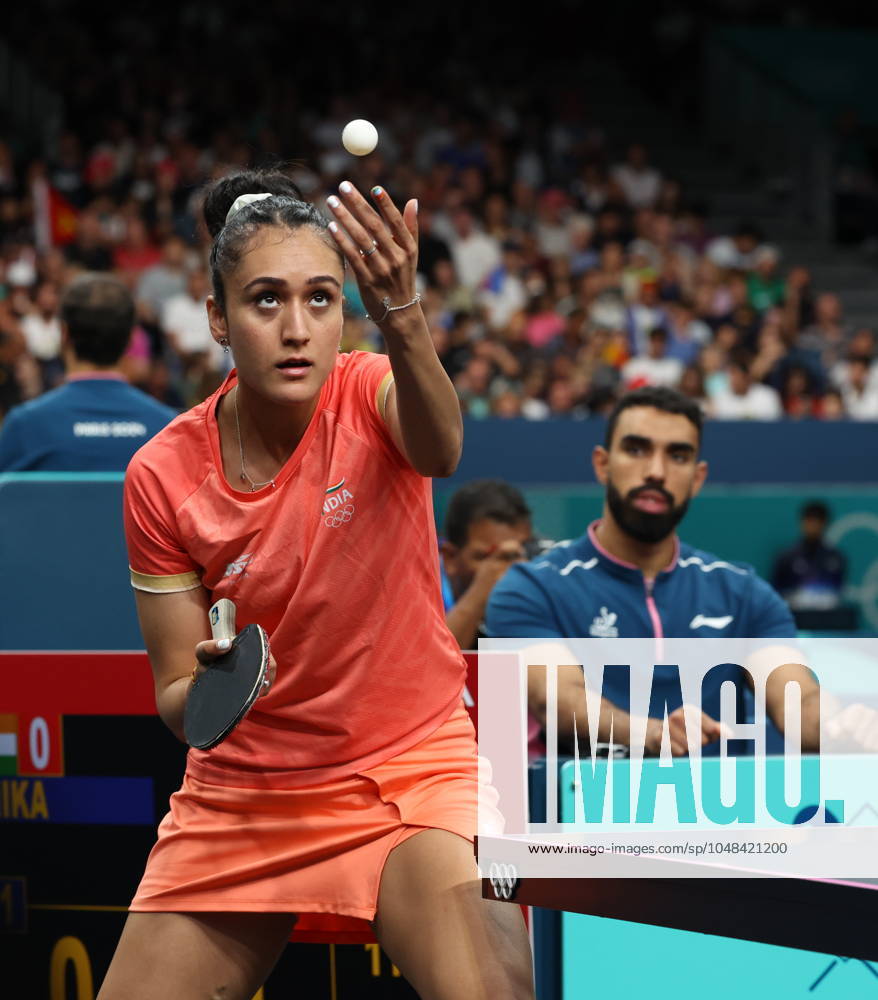 Sports News 2024 Paris Olympics 2024: Table tennis, Tischtennis Women Team Singles Qr Finals Germany won by 3-1 ndias Manika Batra facing KAUFMANN - GER Porte Maillot Main Media Centre France